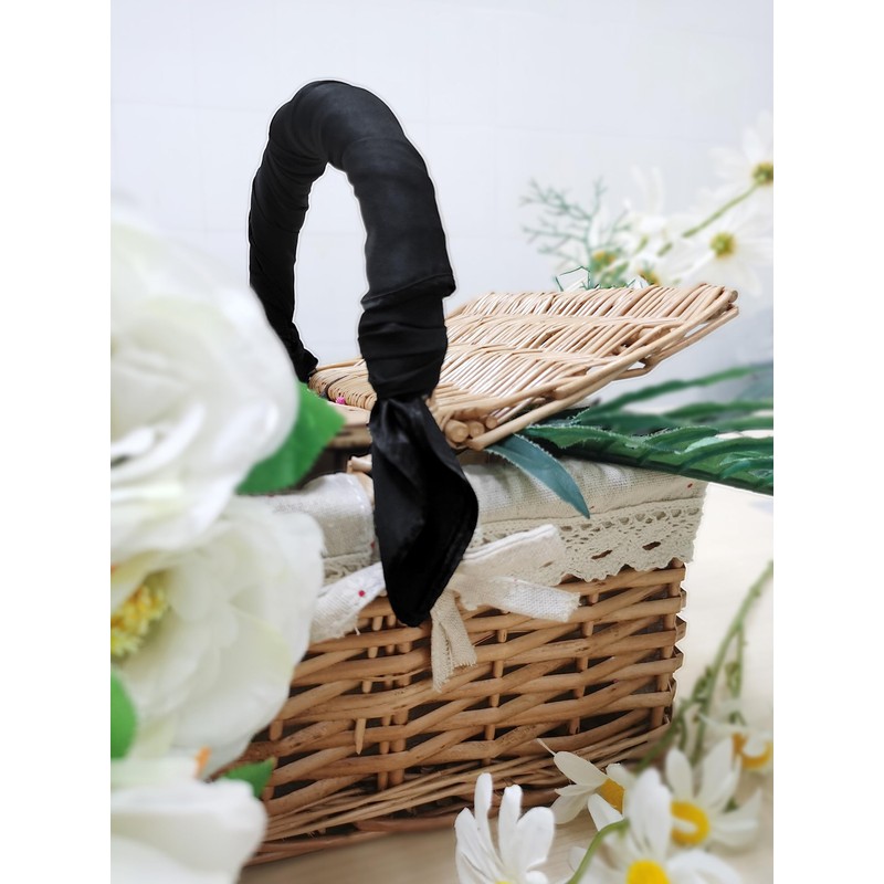 1 Piece of Black Square Satin Scarf Wrap Neck Scarf