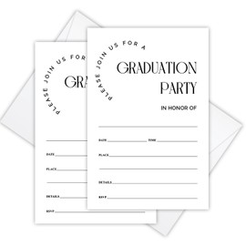 HUQIL Graduation Invite Cards, 20 Graduation Invitations with Envelopes Congrats Grad Graduation Party Supplies for University College or High School Celebration Announcement Party Decor -FS386