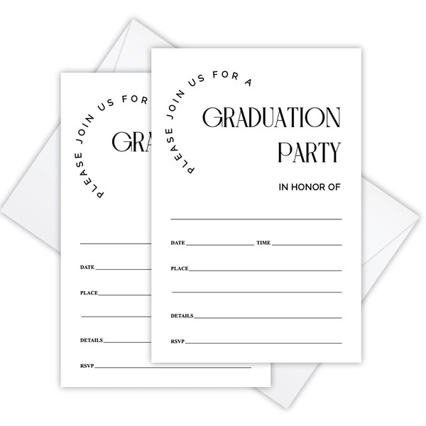 HUQIL Graduation Invite Cards, 20 Graduation Invitations with Envelopes Congrats