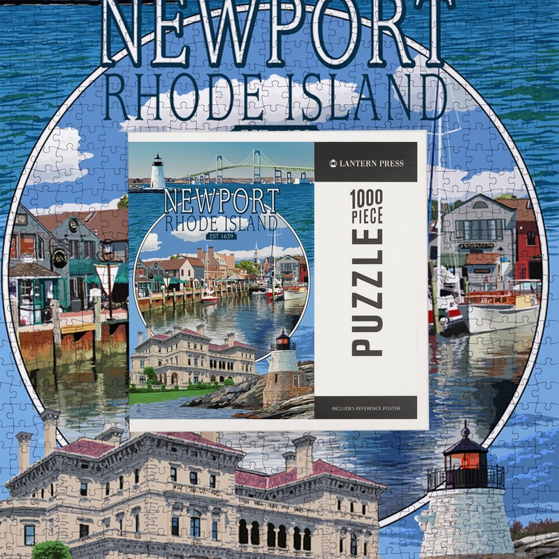 Lantern Press 1000 Piece Jigsaw Puzzle, Newport, Rhode Island, Montage