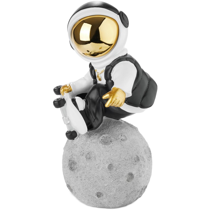 BRUBAKER Decorative Astronaut Skateboarder on the Moon 24 cm Spaceman