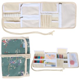 Teamoy Affordable Crochet Storage Case, Crochet and Knitting Supplies, Storage, Moving, Present(Needles Not Included) Plum Blossom, Plum Blossom