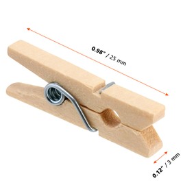 SINJEUN Pack of 800 Mini Wooden Pegs, 2.5 cm Natural Wooden Craft Pegs Small Photo Pegs for Holding Photo Paper, Small pegs, Decorative Photograph Wall, Tiny pegs Home Art Decor, Wedding Events