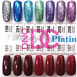 DND DC Platinum Newport 203 Glitter Gel LED/UV Gel Polish .6oz DC 203