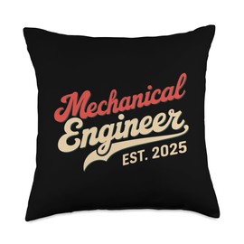 Gifts For Mechanical Engineer Graduate Graduation 2025 Throw Pillow