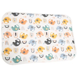 Baby Diaper Changing Pad, 21 5/8" x 31.5" Waterproof Changing Pad Liners - Reusable Soft and Absorbent Portable Changing Mat(Elephant1PCS)