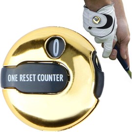 Golf Score Counter, Golf Attachment Accessories Palm Counter, ABS Mini Golf Stroke Counter with 2 Numbers Double Dial, Portable Golf Score Keeper, One Touch Back to 0 Hits, Easy Operation, Mini Golf