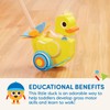 Battat – Waddling Push Toy – Wooden Duck – Walks