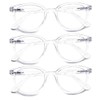 3 Pack Reading Glasses Spring Hinge Stylish Readers Black/Tortoise for