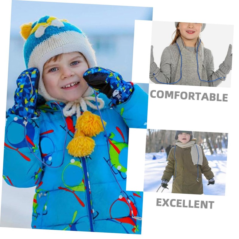 Baluue 3pcs Mitten Clips Strap Winter Glove Connector for Durable