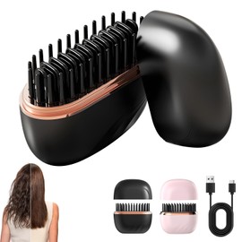 Cepillo Alaciador de Cabello, con 3 Ajustes de Temperatura, Cepillo Alisador de Pelo, Peine Alisador de Calentamiento Rápido, Puerto de Carga USB,... 