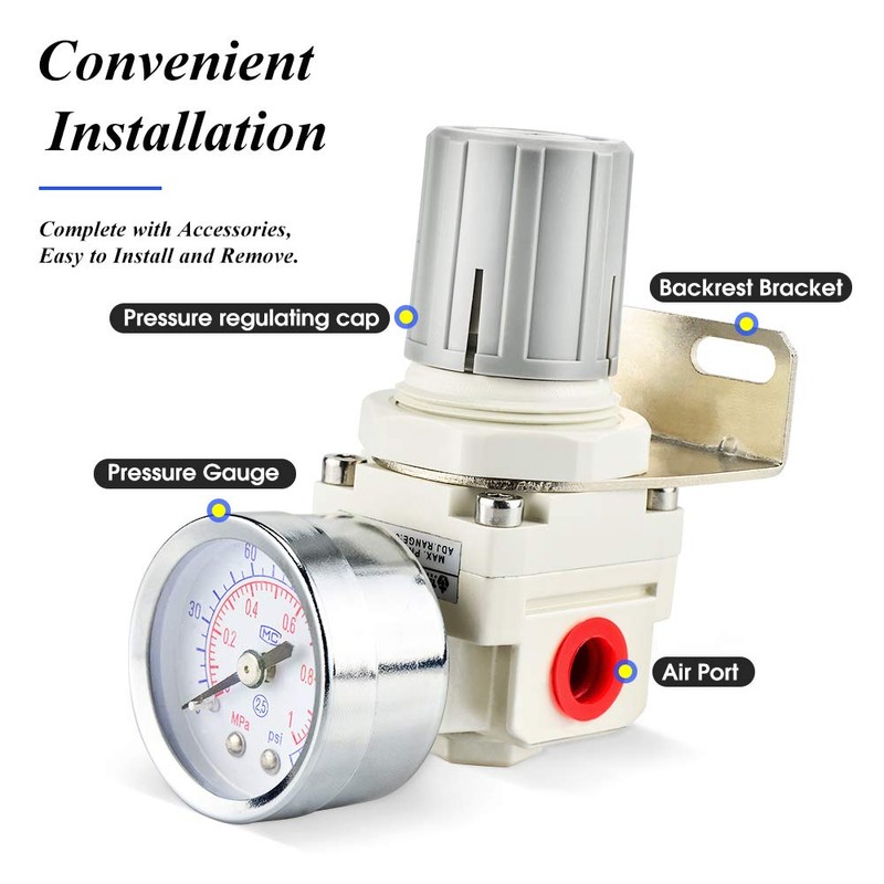 TAILONZ PNEUMATIC 1/4 Inch NPT Air-Compressor Accessories Pressure Regulator for