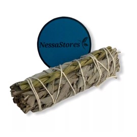 NESSASTORES- White Sage + Sweetgrass Smudge Incense 4" Bundle #JC-185 (16 pcs)