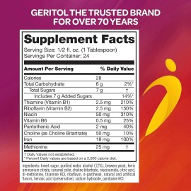 Geritol Liquid Multivitamin and Iron Supplement for Energy Support 12 Fl Oz
