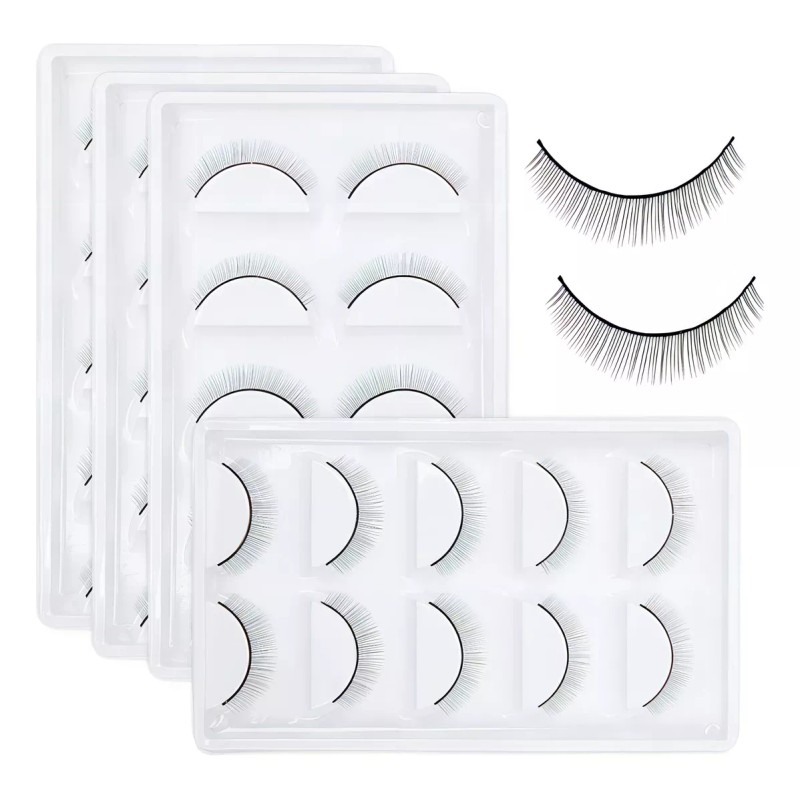 Veraly 20 Pares Pestañas Práctica Extensiones Maquillaje Lashista Color Negro