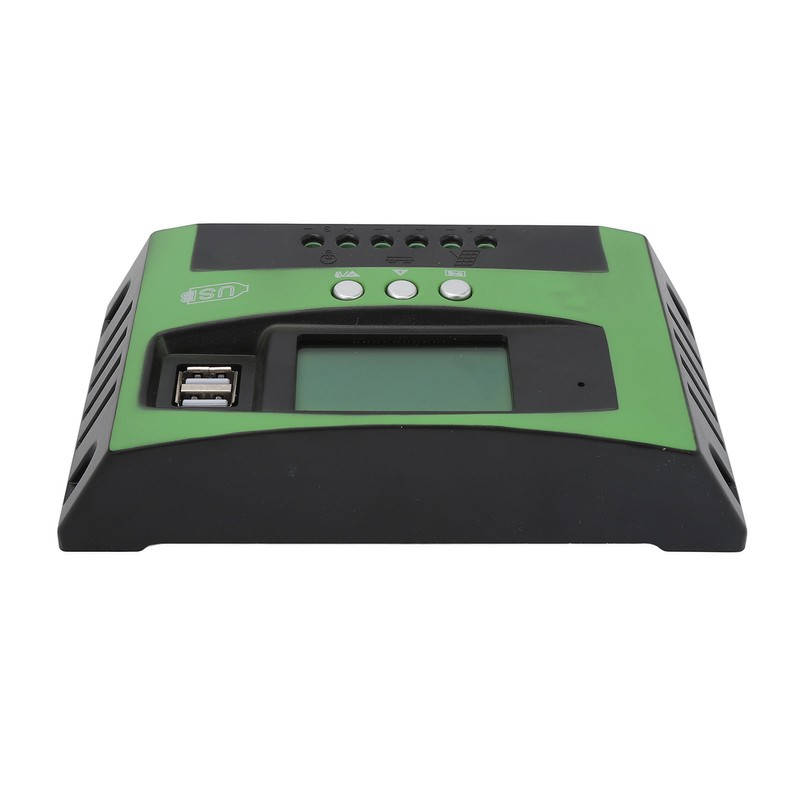 MPPT Solar Panel Controller with Dual USB Ports LCD Display