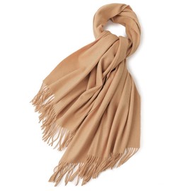 CINGHIA Men's Long Cold Winter Warm Neckerchief, Soft Knitted Scarf, Cashmere Scarf, brown