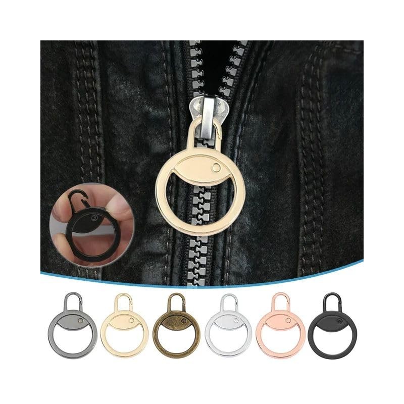 1pcs Gold Zipper Pull Replacement, Detachable Metal Zipper Puller Zip