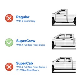 Window Rain Guards Shield for 2004 2005 2006 2007 2008 Ford F150 SuperCrew, Window Vent Visors Shades Wind Deflectors for 06 07 08 Lincoln Mark LT