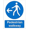 Seco Pedestrian Walkway - Left Arrow Sign, 200mm x 300mm