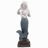 GENUINQ Mermaid Statue Large Size 37 Inch Magnesium Oxide Sculpture