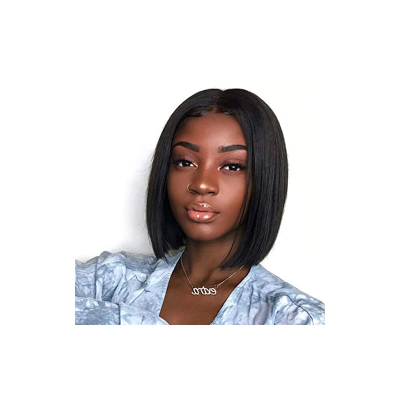 Peluca de Cabello Bob Bob, Peluca sin Gluio de Alta