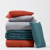 JAJU [JAJU] High-Density Peach Skin Blanket Pillowcase Set_SS_Orange