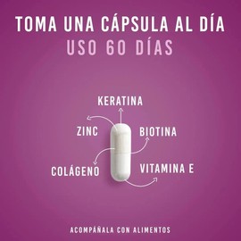 Capsulas Keratina Biotina Colageno Vitamina E Cabello Lifeed Sin Sabor