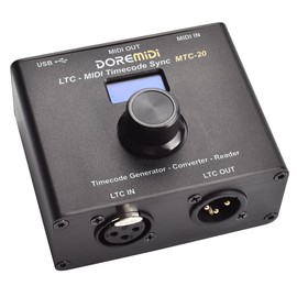 DOREMIDI LTC-MIDI Timecode Sync (MTC-20) device to synchronize MIDI timecode and SMPTE LTC timecode MTC-20