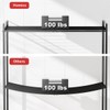 Homics 31 Inch Pot Rack Wall Mounted, 2-Tier Hanging Pots