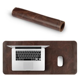 Londo Leather Tappetino per mouse in pelle - Extra Grandi (Vera Pelle, Marrone)