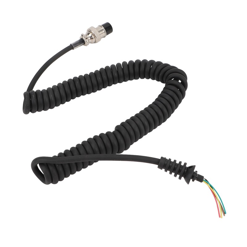 8Pin Speaker Mic Cable Radio Hand Microphone Coiled Cord Replacement