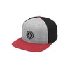 Volcom Men's Quarter Twill Snapback Hat, Cranberry