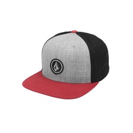 Volcom Men's Quarter Twill Snapback Hat, Cranberry