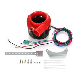 Madlife Garage Universal Fake Dump Valve Electronic Turbo Kit,Car Engine Exhaust Valves Electronic Fake Dump Turbo Blow Off Hooter Valve Analog Sound BOV Simulator Kit(Black&Red)