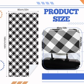 Hahafelt 2 Pack Car Seat Towel Covers with Storage Bag Seat Post Workout Sweat Washable Cover Non Slip for Car Towel for Dog Pet Workout Outdoor Sport Activities(Retro Plaid)
