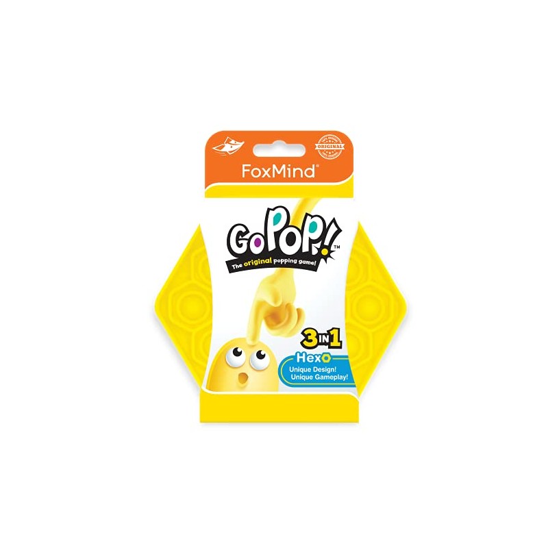FoxMind, Go Pop! Hexo, Yellow, The Original and Ingenious Tactile