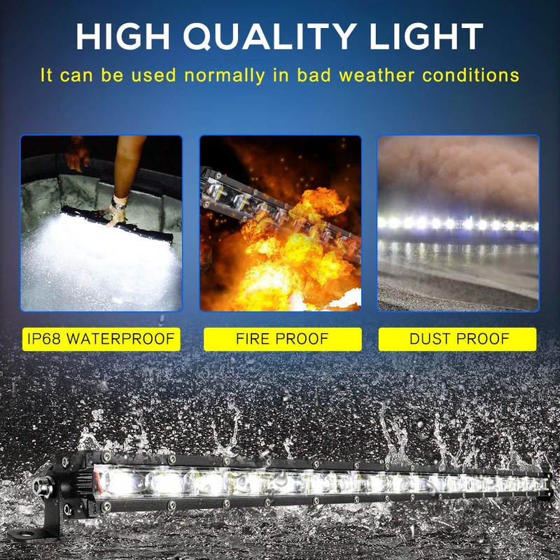 CO LIGHT Led Light Bar Single 14 inch Slim Single