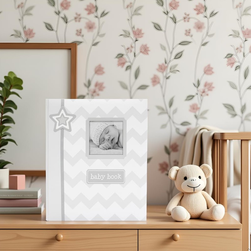 Lil' Peach First 5 Years Chevron Baby Memory Book, Newborn