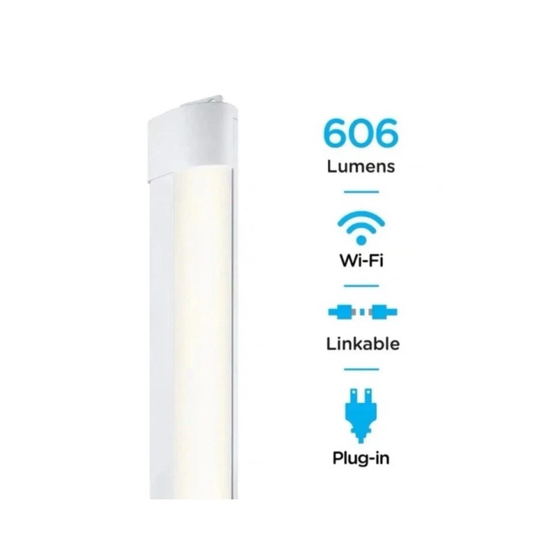 ENBRIGHTEN 18 in. Linkable LED Wi-Fi Under Cabinet Light 3000k