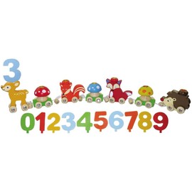 Inware 22992 Wooden Birthday Train with Forest Animals