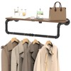 YheenLf Industrial Pipe Clothes Rack, Wall Mounted Garment Rack, Heavy