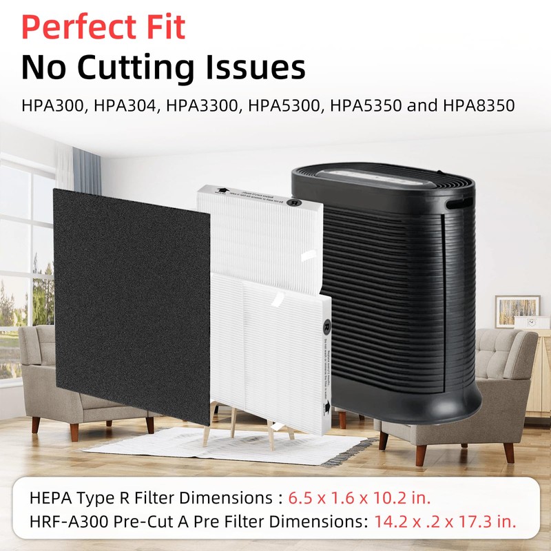 HPA300 HEPA Filter Replacement for Honeywell Air Purifier 6 HEPA