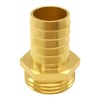 Brass 3/4" Barb x 3/4" GHT Male Garden Hose End