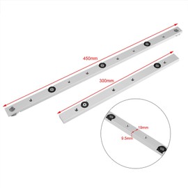 Miter Rod, Aluminum Alloy Miter Slider Miter Track Rail Universal Guide and Stop Track Guide Rail Slider Table Saw Spur Rod Woodworking Tool(300 Schieberegler)