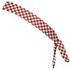 Checkerboard Cardinal Red & White Elastic Tie Running Fitness Skinny