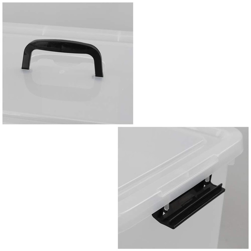 DynkoNA 4 Clear Storage Container with Lid, Container Storage Bin