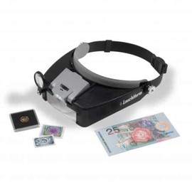 Leuchtturm1917 LED headband magnifier FOKUS with 1.5x up to 8x magnification