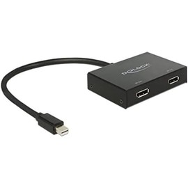 DeLOCK Displayport 1.2 Splitter, 1 x Mini Displayport in > 2 x Displayport Out, 4 K