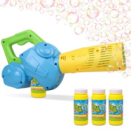 Duckura Bubble Leaf Blower, Outdoor Bubble Machine for Toddlers 1-3, Kids Bubble Gun Blower with 3 Bubble Solution, Summer Outside Yard Toy, Halloween Party Favor Birthday Gift for Age 2 3 4 Boy Girl